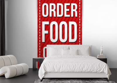 Order food online banner design Wall mural