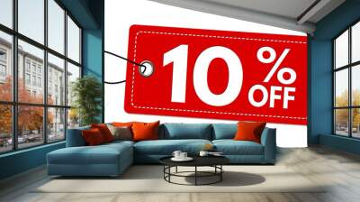 Special offer 10% off label or price tag Wall mural