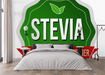 Stevia label or sticker Wall mural