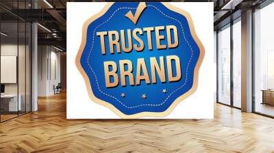 Trusted brand label or sticker Wall mural