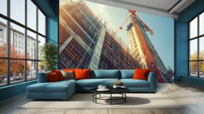 building under construction Wall mural