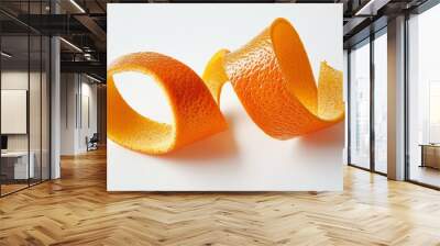 orange peel white background. Wall mural