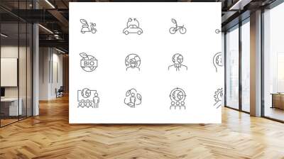 Set of Eco friendly line icons - Modern icons	 Wall mural