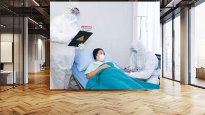 Treatment using injections treat the disease. Wall mural