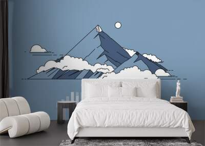 mountain vector illustration Wall mural