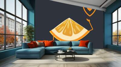 Orange character Wall mural