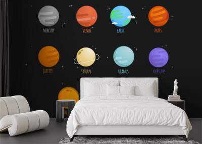 The solar system vector illustration Wall mural