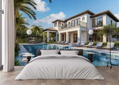 florida design villa with pool Wall mural