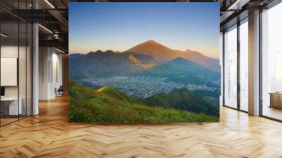 panoramic view of Mount Rinjani Wall mural