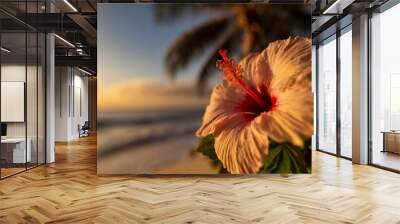 An elegant day on a tropical island Wall mural