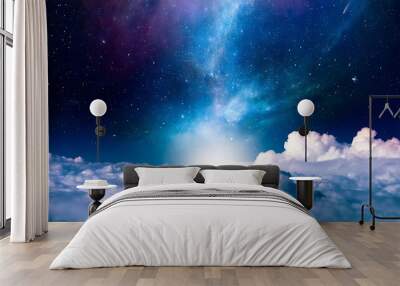 Background illustration inspired by the future, space, and a grand world view. Wall mural