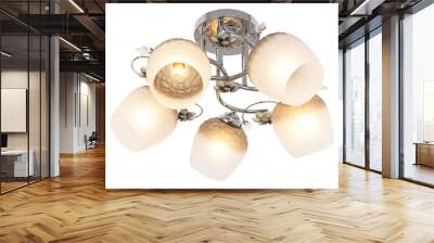 Chandelier in vintage style isolated on white background Wall mural