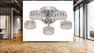 Chandelier in vintage style isolated on white background Wall mural