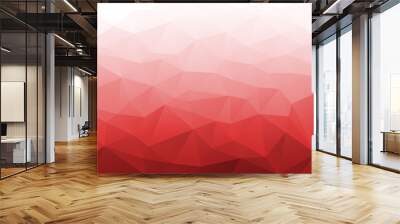 Abstract Gradient Red Geometric Background. Vector illustration.  Wall mural