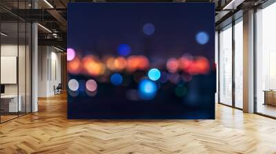 abstract cityscape light bokeh background Wall mural