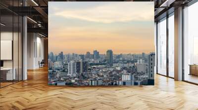 urban cityscape with cloudscape and wonderful skyline Wall mural