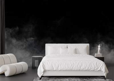 Abstract Smoke on black Background Wall mural