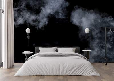 Smoke on black background Wall mural