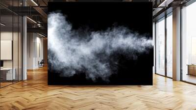 Smoke on black background Wall mural