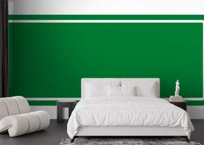 Blank green color square transportation sign on white background for add wording Wall mural