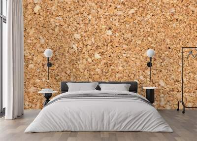 Brown yellow color of cork board textured background Wall mural