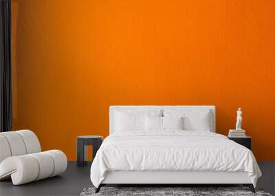 orange color of grunge concrete textured background with copy space Wall mural