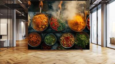 India street food for asia travel concept Wall mural