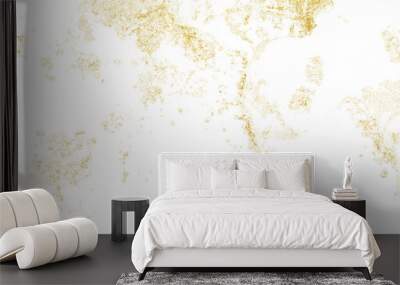 Brush stroke design element. Grunge golden background pattern of cracks, scuffs, chips, stains, ink spots, lines Wall mural