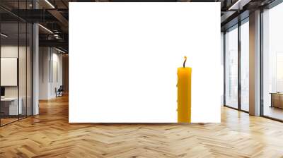 Candle light in white background Wall mural