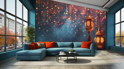 Ramadan lamps decoration background Wall mural