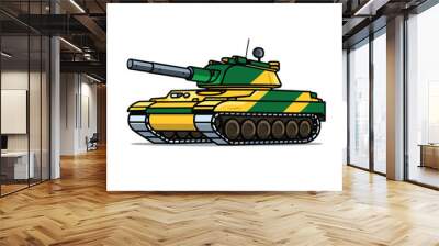 Military tank logo icon template vector illustration on white background. Wall mural