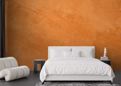 the cement is painted in orange background . Wall mural