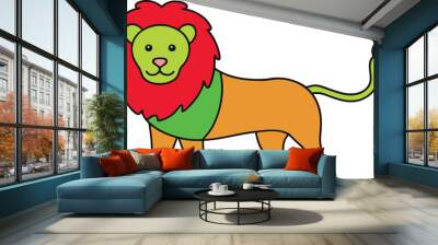 cartoon lion Wall mural