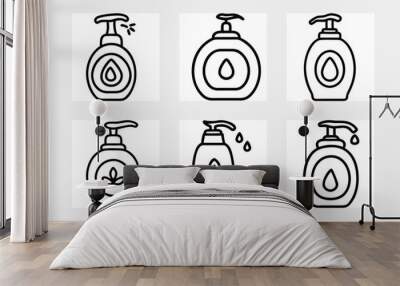 vector set of bottles Wall mural