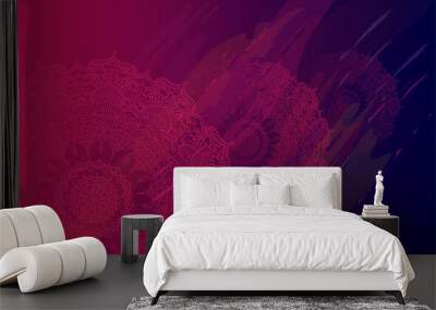 Ethnic Ornamental Floral Background - Round Mandala Ornamental Background Wall mural