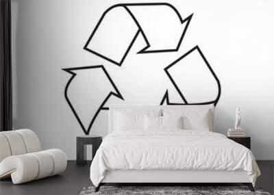 Recycling icon vector illustration symbol Wall mural