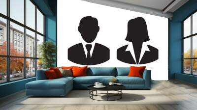 user icon of woman and man in business suit vector illustration symbol
 Wall mural