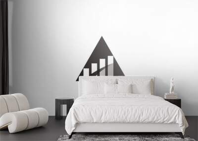 triangle growth business logo Wall mural