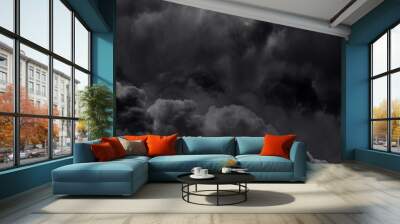 Dramatic black smoke from a fire Wall mural