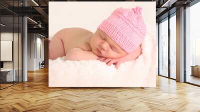 newborn baby girl Wall mural