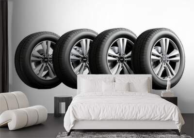 car wheel isolated transparent png background Wall mural