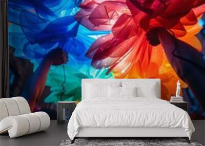 gay pride festival, Ultraviolet fluorescence photography  Wall mural