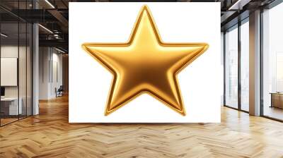 gold star isolated, transparent png background Wall mural