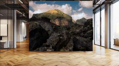 mountain in the morning Wall mural