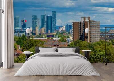 Manchester Skyline development.  Wall mural