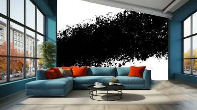 Rough Edged Black Brush Stroke Vector Wall mural