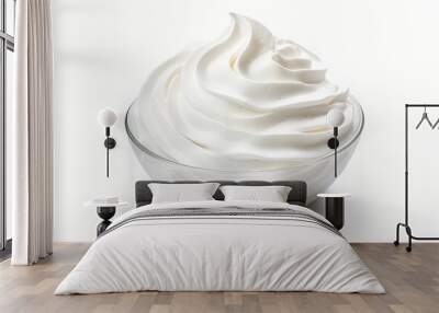 Whipped cream isolated on white background. Wall mural