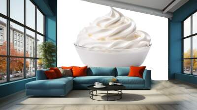 Whipped cream isolated on white background. Wall mural