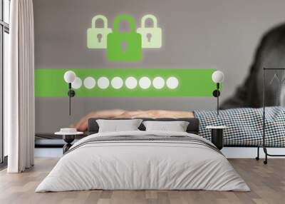 Cybersecurity and protection of personal data on the Internet. Wall mural