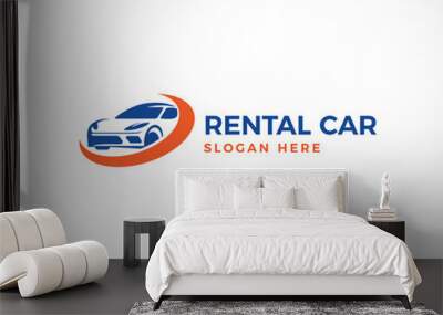 rental car logo design template illustration vector Wall mural